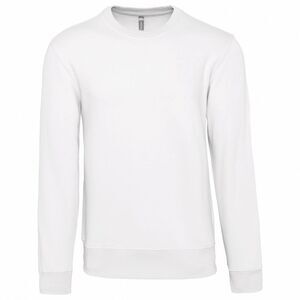 Kariban Mens Crew Neck Sweatshirt / White